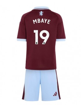 Aston Villa Ibrahim Mbaye #19 Replika Hemmakläder Barn 2026-27 Kortärmad (+ byxor)
